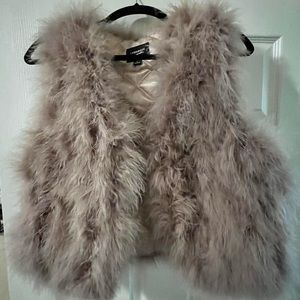 Anthropologie Ostrich feather vest, never worn!